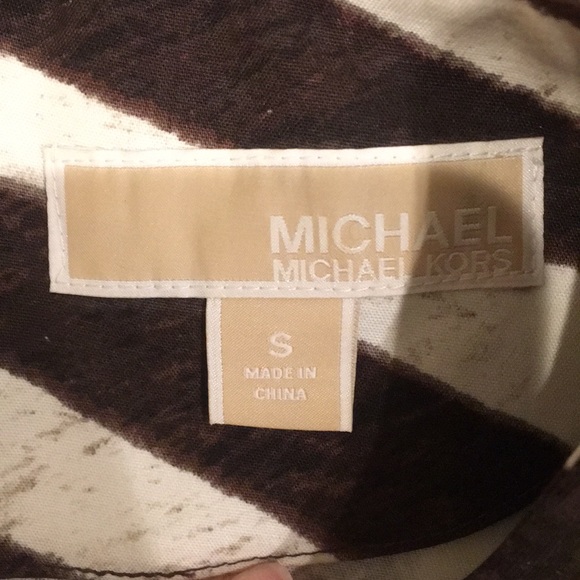 MICHAEL Michael Kors Zebra Studded Top Size Small - Picture 2 of 4